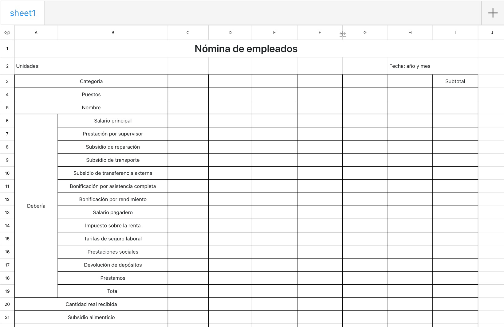 Nómina de personal 6